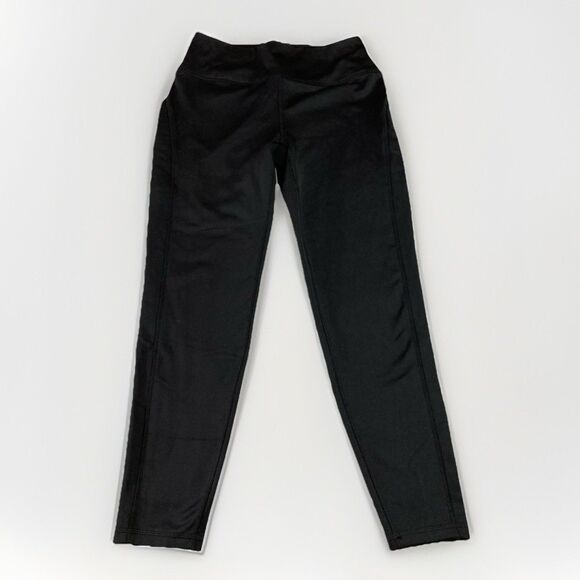 Spyder Pants - Spyder Active Leggings Womens L Black High Rise Fleece Lined Pocket Yoga